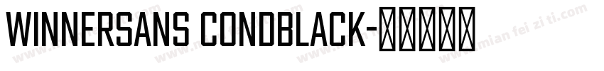 WinnerSans CondBlack字体转换